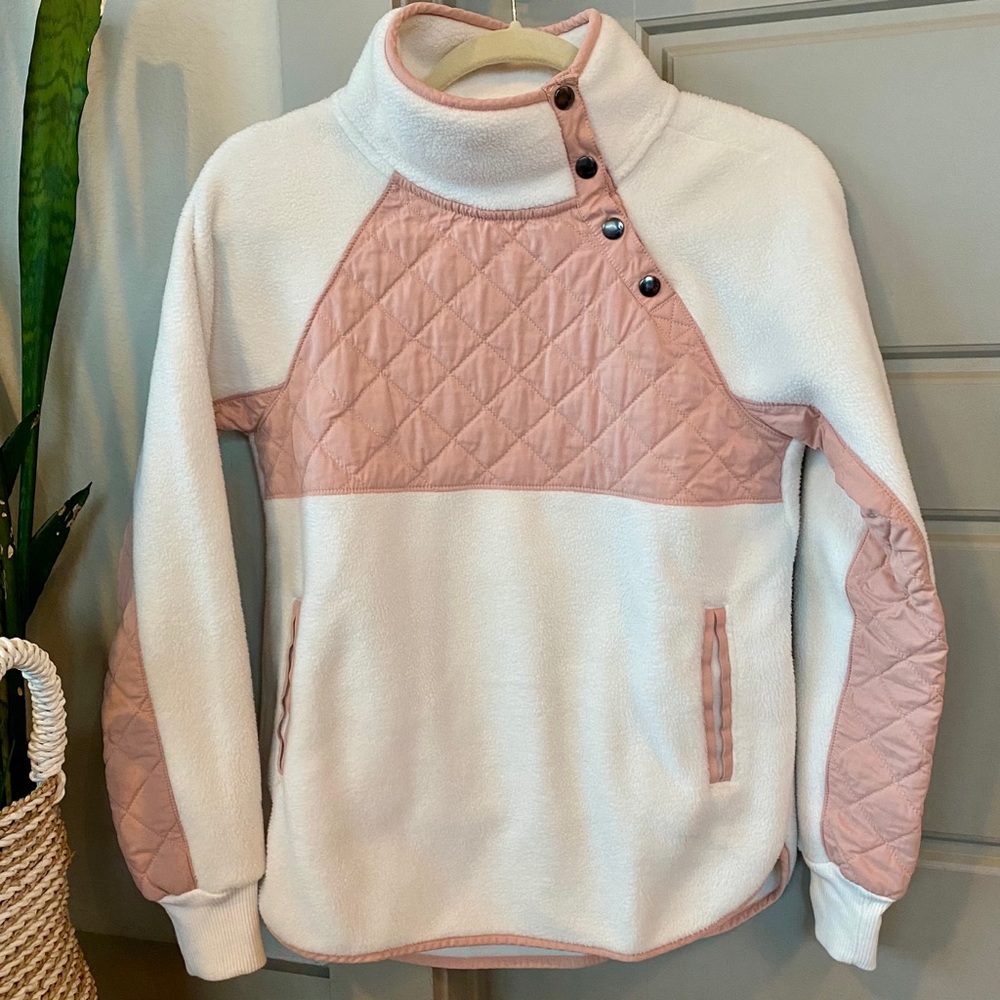 Abercrombie Asymmetrical Button Fleece